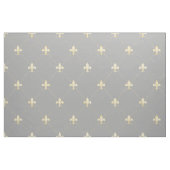 Blass Gold Fleur-de-Lis (groß) Grau Stoff (Fat Quarter (45,7 x 55,9 cm))