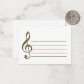 Blass Gold Treble Clever mit Blank für Musikmitarb Mitteilungskarte (Vorderseite/Rückseite Beispiel)