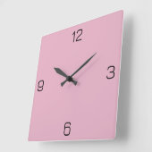 Blass Gray Raspberry E6B0C4 - Option zum Hinzufüge Quadratische Wanduhr (Winkel)