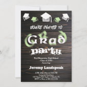 Blass grüner Weichzeichner für Abschluss House Par Einladung (Vorderseite)