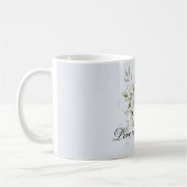 Blass Himmelblau Weiße Blüten Kaffeetasse (Links)