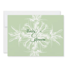 Blaß mintgrüne und weiße florale Hochzeitskarten