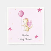 Blass Pink Baby Dragon mit Balloon Party Serviette (Vorderseite)