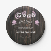 Blass Pink Blurred Typografy Graduation Party Pappteller (Vorderseite)