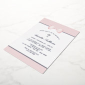 Blass Pink Bow Taufe Folieneinladung (Gedreht)