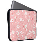 Blass Pink Country Stil Blumenmuster Laptopschutzhülle (Vorne Rechts)