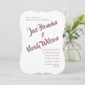 Blass Pink Dahlia Einladungen für Hochzeiten (Stehend Vorderseite)