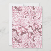 Blass Pink Dahlia Einladungen für Hochzeiten (Rückseite)