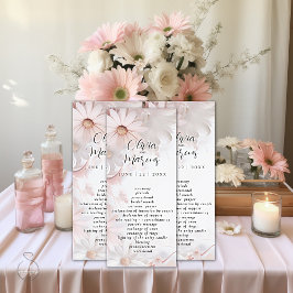 Blass Pink Daisy Wedding Program