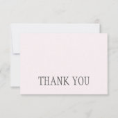 Blass Pink Floral Beerdigung Bereavement Danke (Vorderseite)