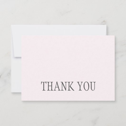 Blass Pink Floral Beerdigung Bereavement Danke (Vorderseite)