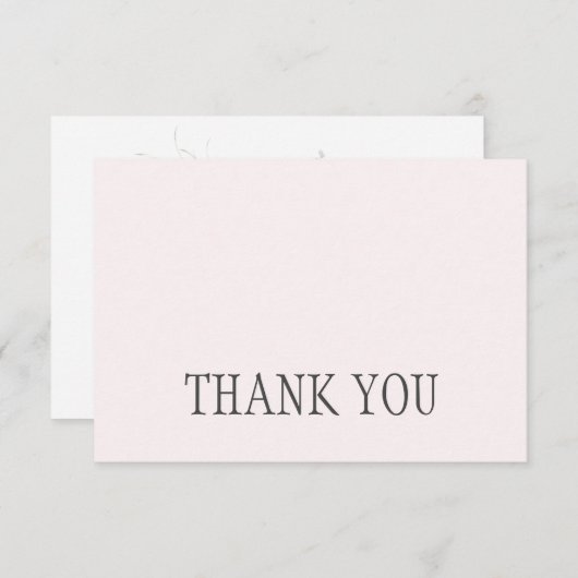 Blass Pink Floral Beerdigung Bereavement Danke (Vorne/Hinten)