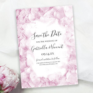 Blass Pink Hydrangea Blume Wasserfarbenhochzeit Save The Date