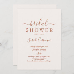 Blass Pink Minimal Boho Bridal Dusche Einladung