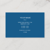 Blass Pink Schnorchel Blau Modernes Ovale Visitenkarte (Rückseite)