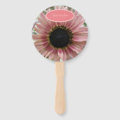 Blass Pink Sonnenblume Personalisiert Fächer (Vorderseite)