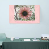 Blass Pink Sonnenblume Personalisiert Geburtstag Banner (Messeveranstaltung)