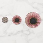 Blass Pink Sonnenblume Personalisiert Konfetti (Rückseiten)