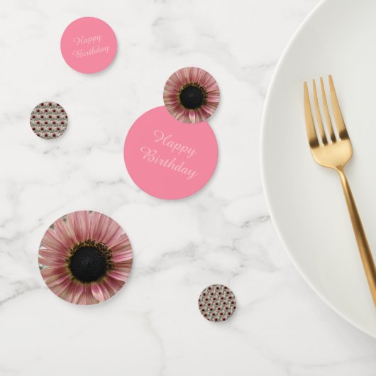 Blass Pink Sonnenblume Personalisiert Konfetti (Gruppe)