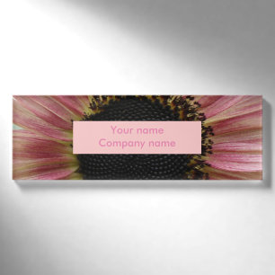 Blass Pink Sonnenblume Personalisiert Namenschild