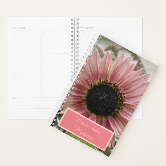 Blass Pink Sonnenblume Personalisiert Planer (Anzeige)