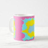 Blass pinkfarbig, blau, groß, gemustert, trinkbar kaffeetasse (Vorderseite Links)