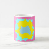 Blass pinkfarbig, blau, groß, gemustert, trinkbar kaffeetasse (Mittel)