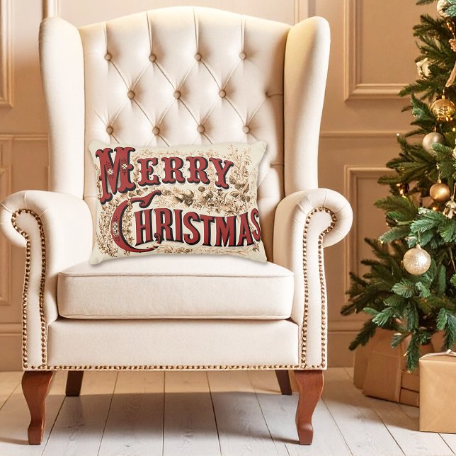 Blass Red Gold Country Style Frohe Weihnachtskisse Zierkissen (Von Creator hochgeladen)