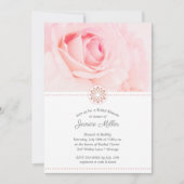 Blass Rosa Blütenbraun Dusche Einladungen (Vorderseite)
