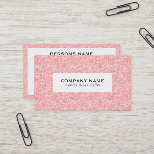 Blass rosa Glitzer Textur drucken Visitenkarte (Vorderseite/Rückseite Beispiel)