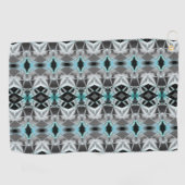 Blass-Silber-Blau-Beziehung im virtuellen Stil Golfhandtuch (Horizontal)