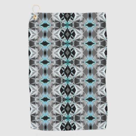 Blass-Silber-Blau-Beziehung im virtuellen Stil Golfhandtuch (Vorderseite)