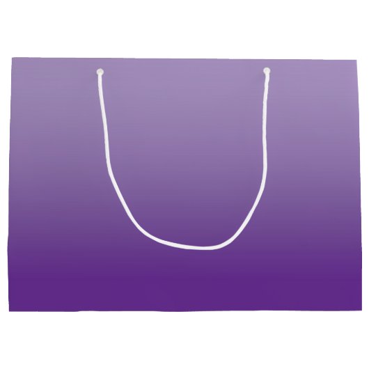 Blass to Royal Lila Elegant Script Signature Name Große Geschenktüte (Rückseite)