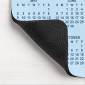 Blass- und Dunkelblauer 2027-Kalender Mousepad (Ecke)