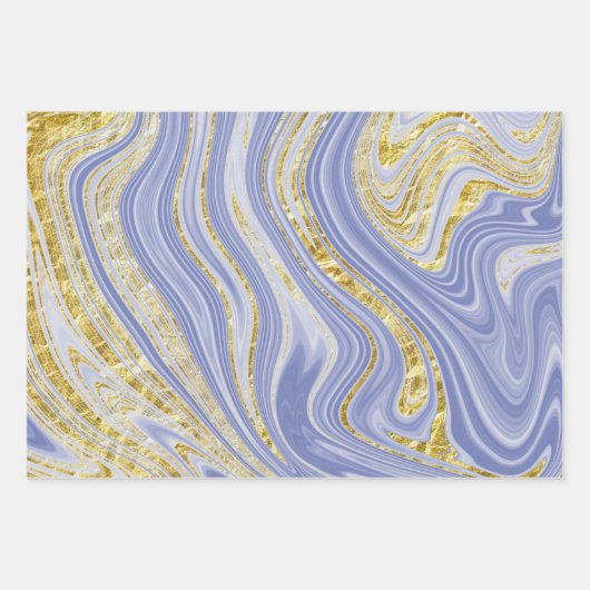 Blass und goldfarbener Marmorlook Geschenkpapier Set (Vorderseite 3)