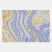 Blass und goldfarbener Marmorlook Geschenkpapier Set (Vorderseite 2)
