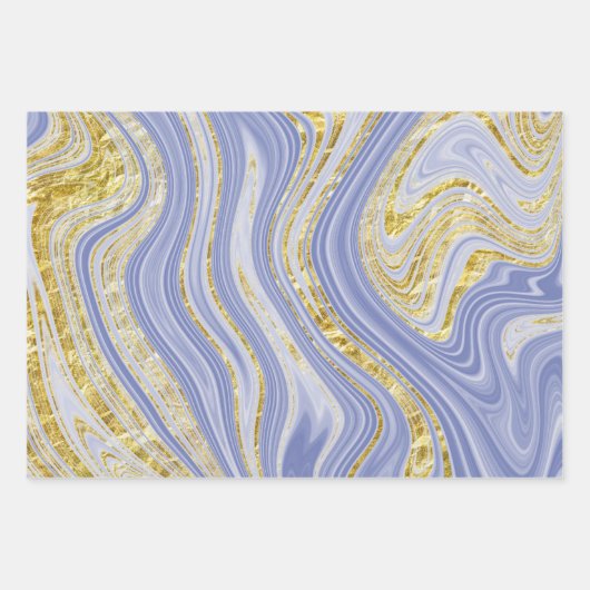 Blass und goldfarbener Marmorlook Geschenkpapier Set (Vorderseite 2)