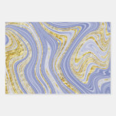 Blass und goldfarbener Marmorlook Geschenkpapier Set (Vorderseite)