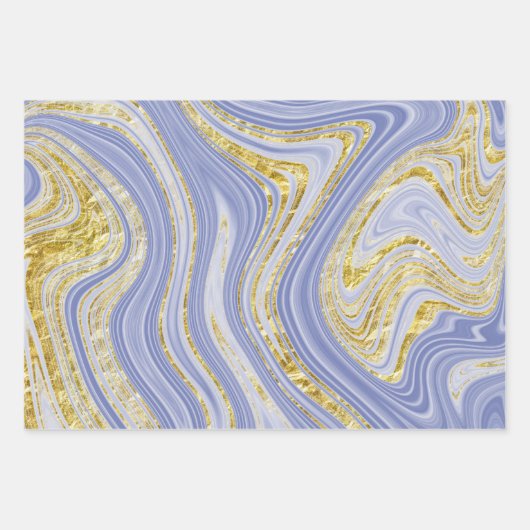 Blass und goldfarbener Marmorlook Geschenkpapier Set (Vorderseite)