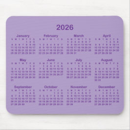 Blass- und Königslila 2026 Kalender Mousepad
