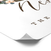 Blass unser Nest Flora Nest Individuelle Name Poster (Ecke)