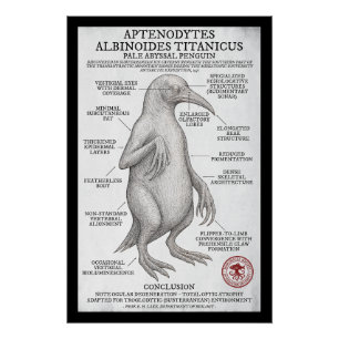 Blassabyssal Penguin (Miskatonic Antarktic Survey) Poster
