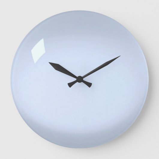 Blassblau-Akryllisch Große Wanduhr (Vorderseite)