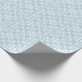 Blassblau Damask Geschenkpapier (Ecke)