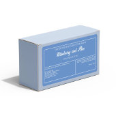 Blassblau mit dem Etikett für Kosmetikartikel mit 