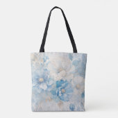 Blassblau und weiß floral tasche (Rückseite)