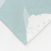 Blassblau und weiß Manta Ray und Stingray Fleecedecke (Ecke)