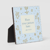 Blassblaue Flechtplakette aus Foto Fotoplatte (Vorderseite)