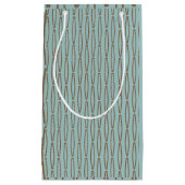 Blassblaue geometrische Wiederholung Kleine Geschenktüte (Vorderseite)