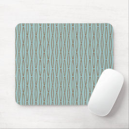 Blassblaue geometrische Wiederholung Mousepad